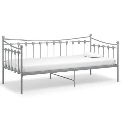 Okvir za krevet na razvlačenje sivi metalni 90 x 200 cm - Siva Cijena