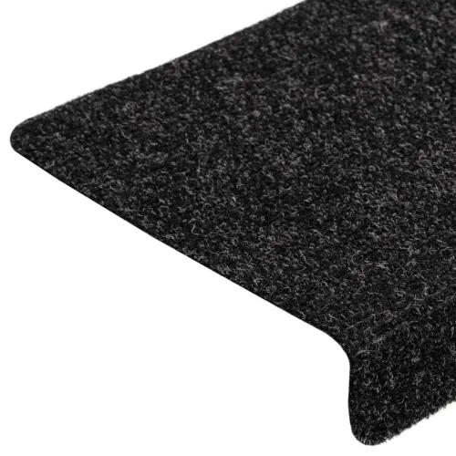 Prostirke za stepenice samoljepljive 10 kom 65x21x4 cm crne pravokutne rubove - Crna 10 Cijena