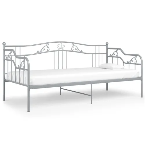 Okvir za krevet na razvlačenje sivi metalni 90 x 200 cm - Siva Cijena