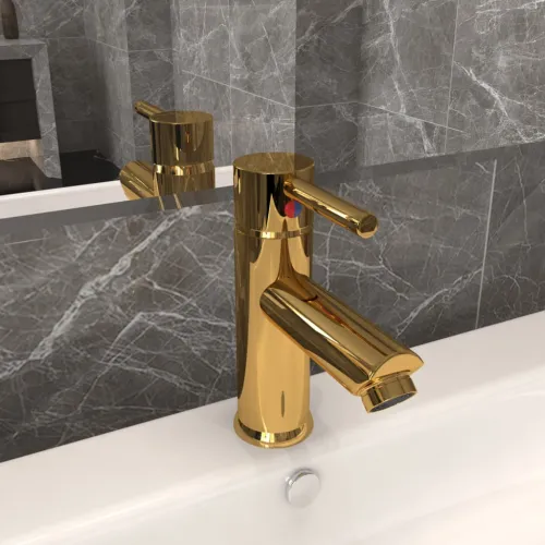 Kupaonska slavina za Lavabo - Umivaonik zlatna 130 x 176 mm - Zlatno Zlatno Cijena