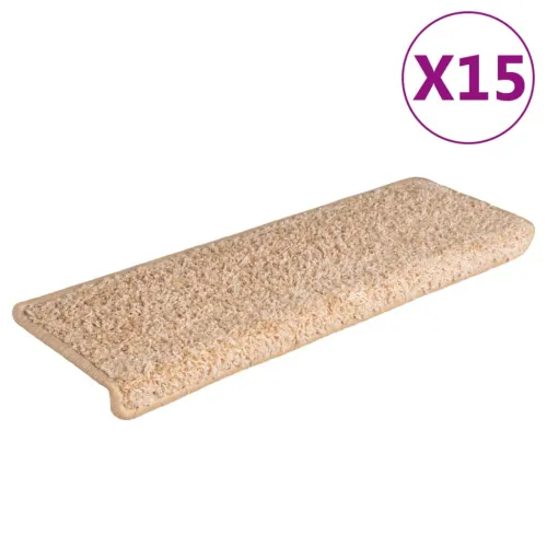 Prostirke za stepenice 15 kom 65x21x4 cm zlatne pravokutne rubove - Zlatno 15 Cijena