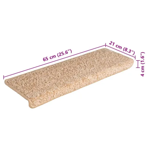 Prostirke za stepenice 15 kom 65x21x4 cm zlatne pravokutne rubove - Zlatno 15 Cijena