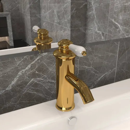 Kupaonska slavina za Lavabo - Umivaonik zlatna 130 x 180 mm - Zlatno Zlatno Cijena