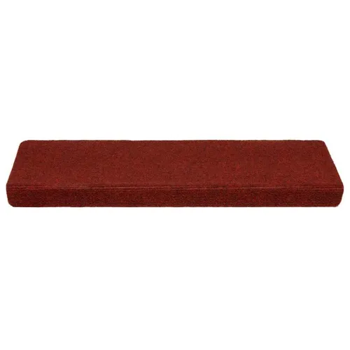 Prostirke za stepenice, samoljepljive, 5 kom, 65x21x4 cm, bordo crvene, pravokutni rub - Bordo crvena 5 Cijena