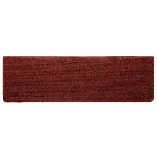 Prostirke za stepenice, samoljepljive, 5 kom, 65x21x4 cm, bordo crvene, pravokutni rub - Bordo crvena 5 Cijena