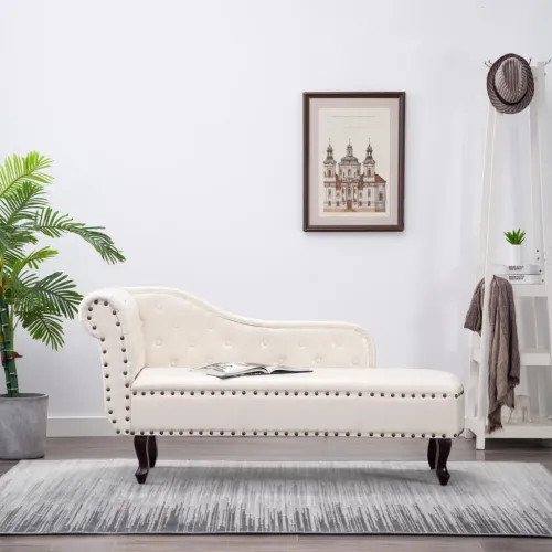 Rimska Sofa Umjetna Koža Krem Bijela - Bijela Cijena