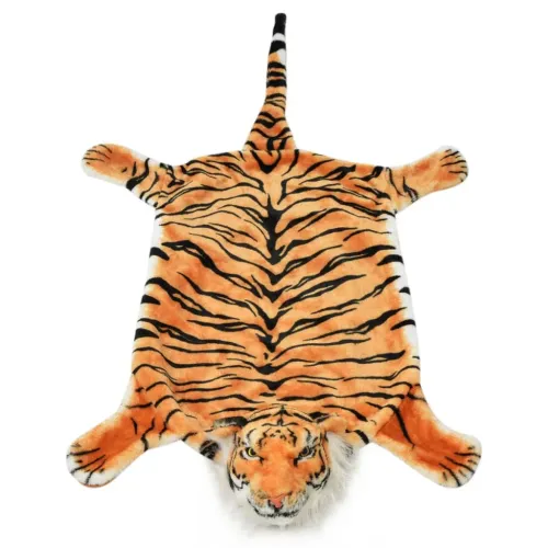Tepih Tigar od Pliša 144 cm Smeđi - Smeđa 144 cm Cijena