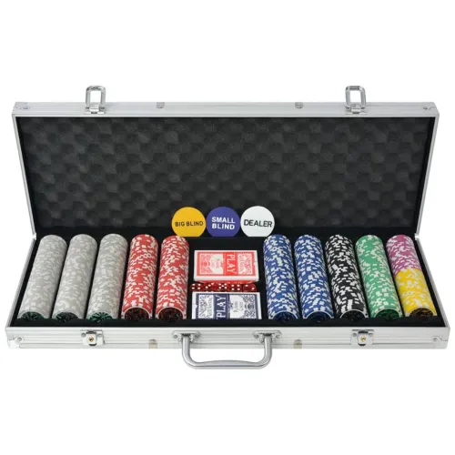 Set za Poker s 500 Laserskih Žetona Aluminijum - 4 500 Cijena