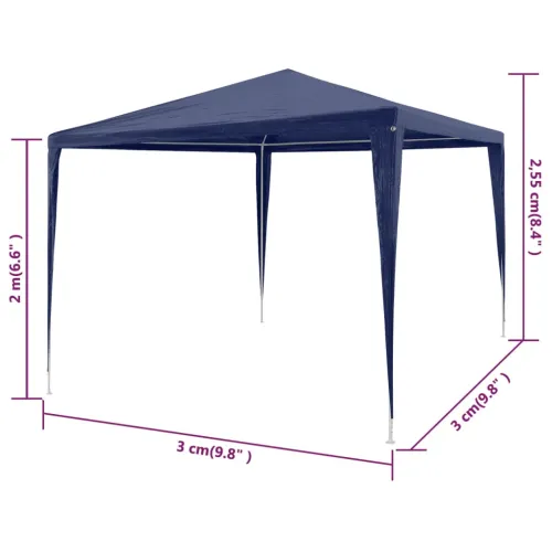 Šator za svadbe - šator za zabave 3 x 3 plavi - Plava 3 x 3 m Cijena