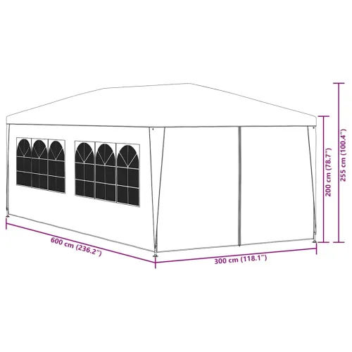 Šator za svadbe - šator za zabave 3 x 6 m bijeli - Bijela 3 x 6 m 1 Cijena