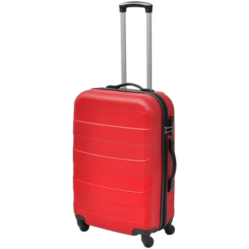 Trodijelni set čvrstih kovčega s kotačima crveni 45,5/55/66 cm - Crvena 1 4 Cijena