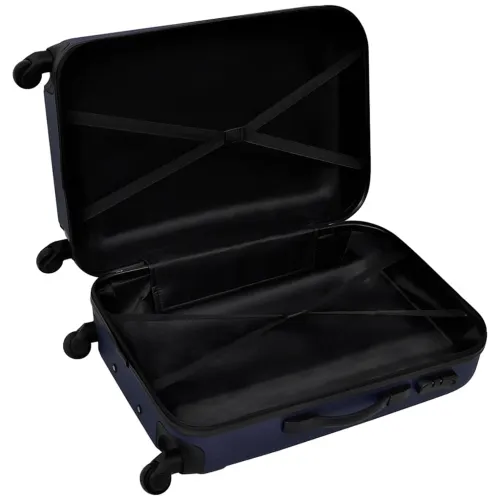 Trodijelni set čvrstih kovčega s kotačima plavi 45,5/55/66 cm - Plava Cijena