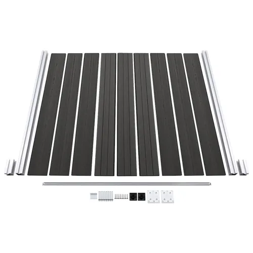 Panel za ogradu WPC 180 x 186 cm crni - Crna 1 1 sekcija s 2 stupa Cijena