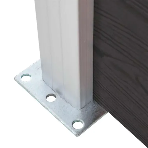 Panel za ogradu WPC 175 x 186 cm crni - Crna 1 1 sekcija s 1 stupom Cijena
