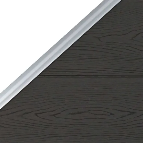 Panel za ogradu WPC 95 x (105 - 180) cm crni - Crna 1 1 zaslonjena sekcija Cijena