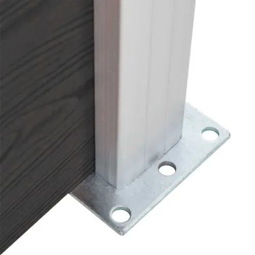 Panel za ogradu WPC 95 x (105 - 180) cm crni - Crna 1 1 zaslonjena sekcija Cijena