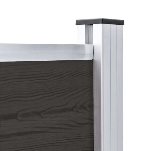 Panel za ogradu WPC 180 x 105 cm crni - Crna 1 1 sekcija s 2 stupa Cijena