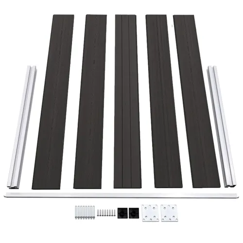Panel za ogradu WPC 180 x 105 cm crni - Crna 1 1 sekcija s 2 stupa Cijena