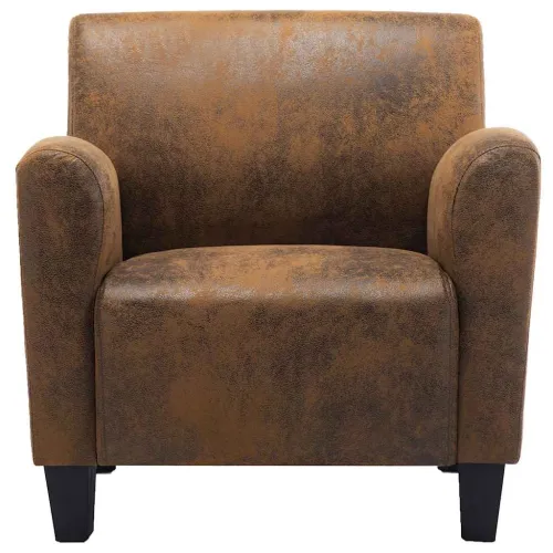 Sofa fotelja smeđa 70x69x72 cm umjetna koža brušena koža Cijena