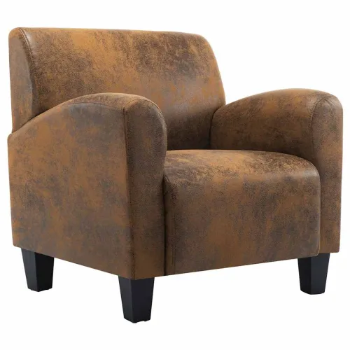 Sofa fotelja smeđa 70x69x72 cm umjetna koža brušena koža Cijena