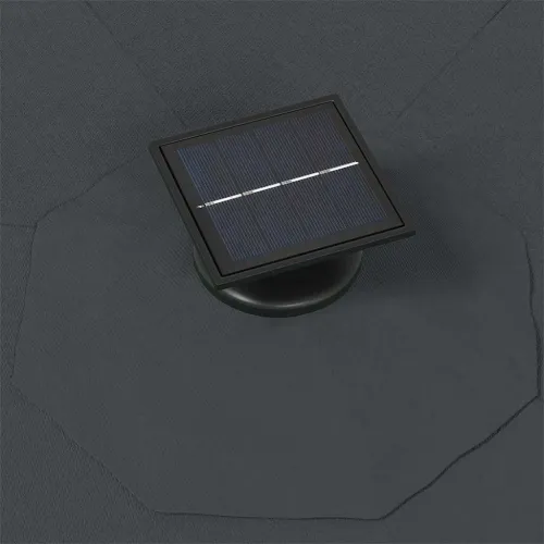 Zidni vrtni suncobran s LED svjetlima 300 cm antracit - Antracit Cijena