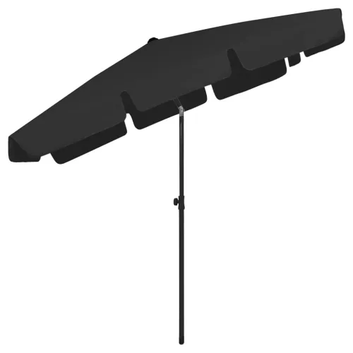 Suncobran za plažu crni 200 x 125 cm - Crna 200 x 125 cm Cijena