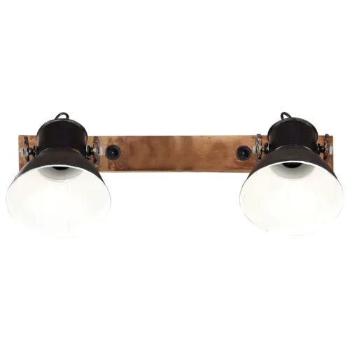 Industrijska zidna svjetiljka crna 45 x 25 cm E27 - Crna 1 1 Ravno – 2 sjenila Cijena