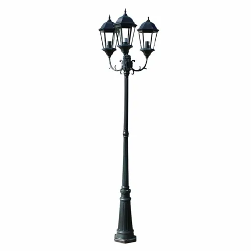 Vrtna stupna svjetiljka 3-lanterne 230 cm tamno zelena/crna - dark green and black 1 3 Tamno zelena i crna Cijena