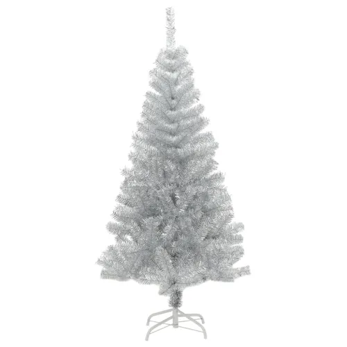Umjetno božićno drvce sa stalkom srebrno 120 cm PET - Srebrno 120 cm Cijena