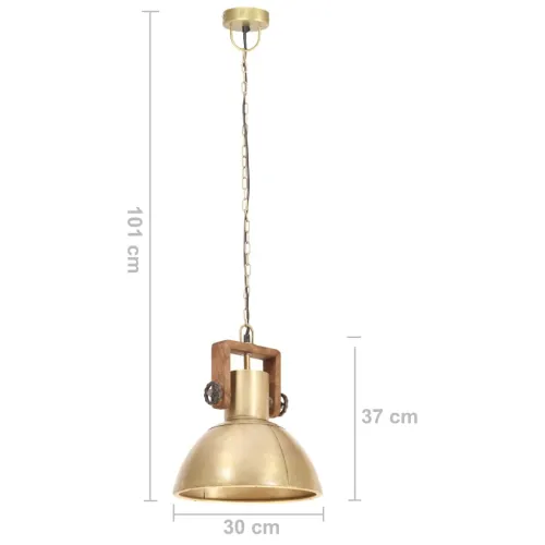 Industrijska viseća svjetiljka 25 W mjedena okrugla 30 cm E27 - Mjed Ø 30 cm 1 1 Cijena