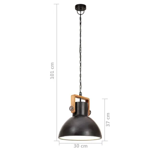 Industrijska viseća svjetiljka 25 W crna okrugla 30 cm E27 - Crna Ø 30 cm 1 1 Cijena