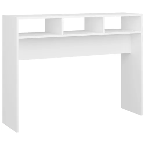 Konzolni stol bijeli 105 x 30 x 80 cm od konstruiranog drva - Bijela 1 105 cm Bijela Cijena