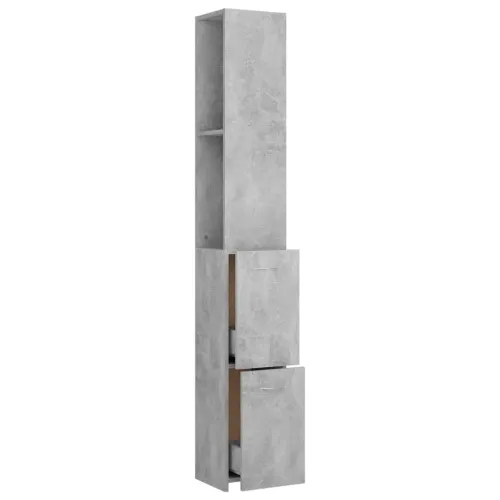 Kupaonski ormarić boja betona 25x26,5x170 cm konstruirano drvo - Beton siva Cijena