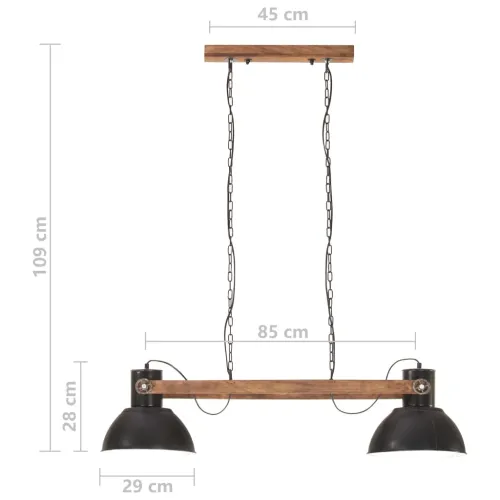 Industrijska viseća svjetiljka 25 W crna 109 cm E27 - Crna 1 1 Cijena