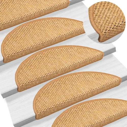 Samoljepljivi otirači za stube 15 kom 56x17x3 cm boja sisala - Sisal 56 x 17 x 3 cm 15 Cijena