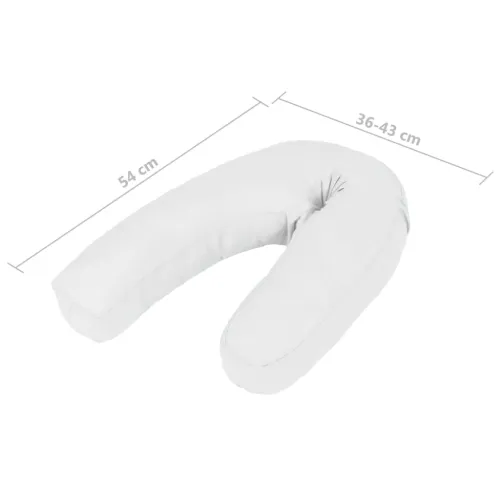Jastuk za trudnice u obliku slova J 54 x (36 - 43) cm bijeli - Bijela Cijena