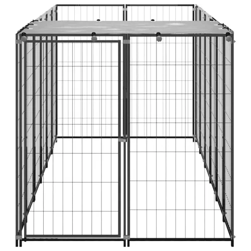 Kavez za pse crni 330 x 110 x 110 cm čelični - Crna 330 x 110 x 110 cm Cijena