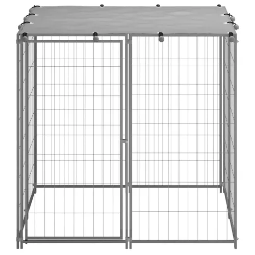 Kavez za pse srebrni 110 x 110 x 110 cm čelični - Srebrno 110 x 110 x 110 cm Cijena