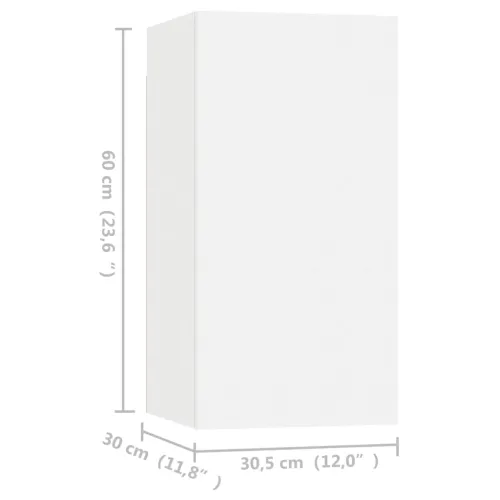 TV ormarići 4 kom bijeli 30,5 x 30 x 60 cm konstruirano drvo - Bijela 4 60 cm Cijena