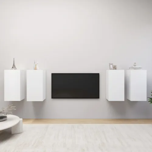 TV ormarići 4 kom bijeli 30,5 x 30 x 60 cm konstruirano drvo - Bijela 4 60 cm Cijena