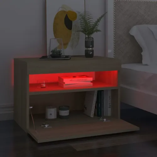 Noćni ormarić LED boja hrasta sonome 60 x 35 x 40 cm drveni - sonoma hrast 1 Sonoma hrast 1 Cijena