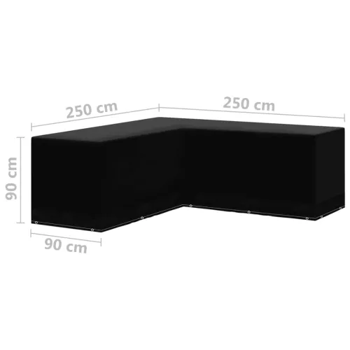 Navlake za vrtni namještaj L-oblik 12 ušica 2 kom 250x250x90 cm - 250 x 250 x 90 cm 2 Cijena