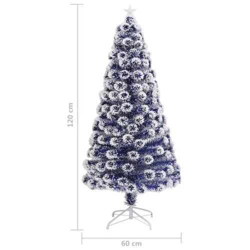 Umjetno božićno drvce bijelo-plavo 120 cm optička vlakna - Bijela i plava 120 cm Cijena