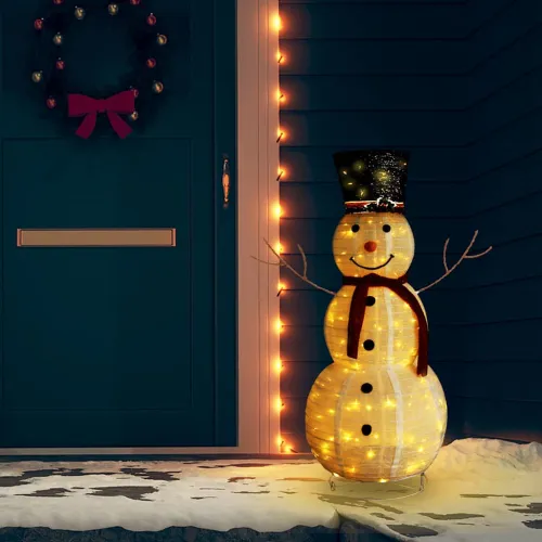 Ukrasna božićna figura snjegovića LED luksuzna tkanina 120 cm - 120 cm Cijena