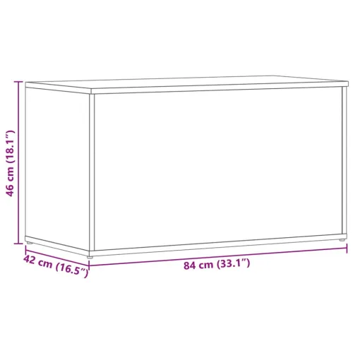 Škrinja za pohranu boja hrasta 84x42x46 cm konstruirano drvo - Sonoma hrast 84 x 42 x 46 cm Cijena