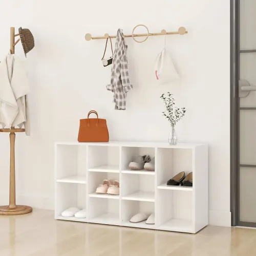 Klupa za cipele bijela 103 x 30 x 55 cm od konstruiranog drva - Bijela 1 1 1 Cijena