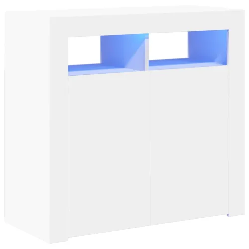 Komoda s LED svjetlima bijela 80 x 35 x 75 cm - Bijela 80 x 35 x 75 cm Cijena