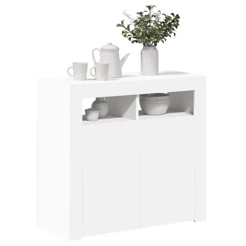 Komoda s LED svjetlima bijela 80 x 35 x 75 cm - Bijela 80 x 35 x 75 cm Cijena