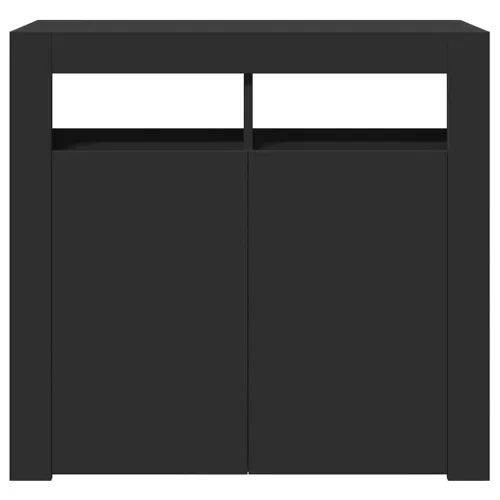 Komoda s LED svjetlima crna 80 x 35 x 75 cm - Crna 80 x 35 x 75 cm Cijena