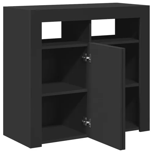 Komoda s LED svjetlima crna 80 x 35 x 75 cm - Crna 80 x 35 x 75 cm Cijena